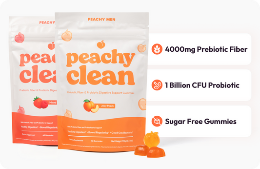 Peachy Clean Sugar-Free Pre+Probiotic Fiber Gummies 48 Count