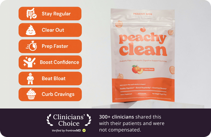 Peachy Clean Sugar-Free Pre+Probiotic Fiber Gummies 48 Count